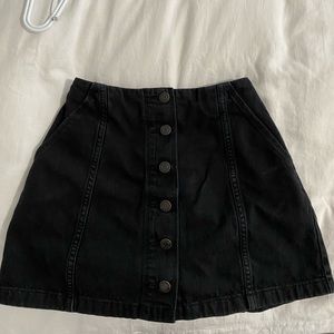 Wilfred black button up skirt